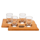 Flight Board & Glasses Set | Four 5 oz Glasses | McCue's Nebraska Taproom