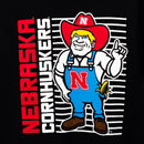Nebraska Herbie Husker Unisex T-Shirt | Black | Multiple Sizes | Lou's Sporting Goods | 24N27DM130