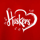Huskers Heart Women's T-Shirt | Red | Multiple Sizes | Lou's Sporting Goods | 24N7DM104L