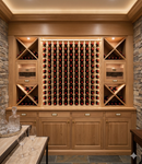 Pine Upper Wine Rack Cabinet | 11 Column