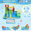 Large 11-In-1 Inflatable Water Park With Slides, Pool, Climbing Wall, And Bounce House (SAK70491)