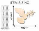 Unfinished Wood Peace Dove Shape - Bird - Wildlife - Craft - up to 46" DIY