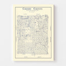 Vintage Map of Crosby County, Texas 1927