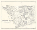Vintage Map of Henderson County, Texas 1922