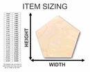 Unfinished Wood Pentagon Shape - Craft - up to 46" DIY