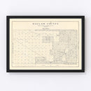 Vintage Map of Dallam County, Texas 1926