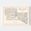 Vintage Map of Kerr County, Texas 1923