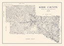 Vintage Map of Kerr County, Texas 1923