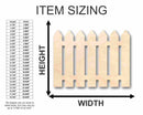 Unfinished Wood Picket Fence Shape - Craft - up to 46" DIY