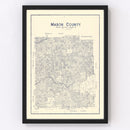 Vintage Map of Mason County, Texas 1921