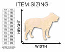 Unfinished Wood Pitbull Dog Shape - Animal - Pet - Craft - up to 46" DIY
