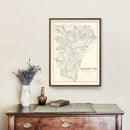 Vintage Map of Burnet County, Texas 1924