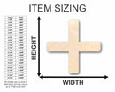 Unfinished Wood Plus Sign Symbol - Math School - Craft - up to 46" DIY