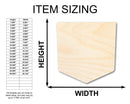 Unfinished Wood Pocket Shape - Craft - up to 46" DIY