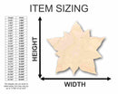 Unfinished Wood Poinsettia Flower Shape - Christmas - Flower - Craft - up to 46" DIY