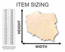 Unfinished Wood Poland Shape - Country - Craft - up to 46" Width DIY