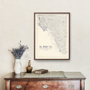 Vintage Map of El Paso County, Texas 1921