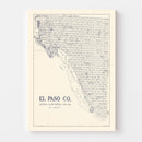 Vintage Map of El Paso County, Texas 1921