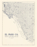 Vintage Map of El Paso County, Texas 1921
