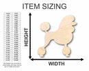 Unfinished Wood Poodle Dog Shape - Animal - Pet - Craft - up to 46" DIY