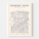 Vintage Map of Hutchinson County, Texas 1922