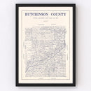 Vintage Map of Hutchinson County, Texas 1922