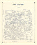 Vintage Map of Jack County, Texas 1925