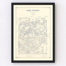 Vintage Map of Jack County, Texas 1925