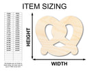 Unfinished Wood Pretzel Shape | Food | Craft Cutout | up to 46" DIY