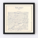 Vintage Map of Knox County, Texas 1923