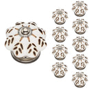 Mascot Hardware Etched Floral 1-7/9 in. Melon Cabinet Knob (Pack of 10)