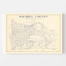 Vintage Map of Wichita County, Texas 1924