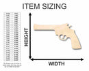 Unfinished Wood Revolver Shape - Gun - Police - Military - Craft - up to 46" DIY