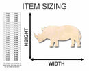 Unfinished Wood Rhinoceros Shape - Animal - Wildlife - Craft - up to 46" DIY
