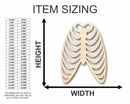 Unfinished Wood Skeleton Rib Cage Shape - Craft - up to 46" DIY