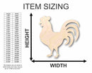 Unfinished Wood Rooster Chicken Shape - Farm Animal - Craft - up to 46" DIY