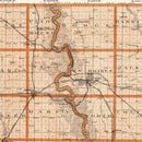 Vintage Map of Boone County, Oklahoma 1904