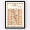Vintage Map of Boone County, Oklahoma 1904