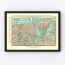 Vintage Puget Sound Map 1910
