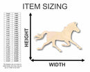 Unfinished Wood Running Wild Horse Shape - Sport - Farm Animal - Craft - up to 46" DIY