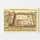 Vintage Map of Jerusalem, Israel 1581