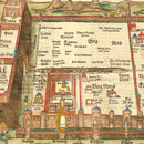 Vintage Map of Jerusalem, Israel 1581
