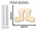 Unfinished Wood Santa Claus Boots Shape - Christmas - Ornament - Craft - up to 46" DIY