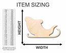 Unfinished Wood Santa Claus Sleigh Shape - Christmas - Ornament - Craft - up to 46" DIY