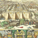 Vintage Map of Jerusalem, Israel 1687
