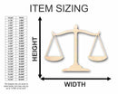 Unfinished Wood Scales of Justice Shape - Law - Courthouse - Craft - up to 46" DIY