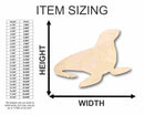Unfinished Wood Seal Shape - Ocean - Nursery - Craft - up to 46" DIY