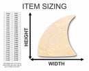 Unfinished Wood Shark Fin Shape - Ocean - Beach - Nursery - Craft - up to 46" DIY
