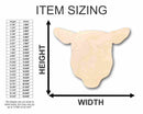 Unfinished Wood Sheep Head Shape - Farm Animal - Craft - up to 46" DIY