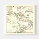 Vintage Map of York & Gloucester 1785